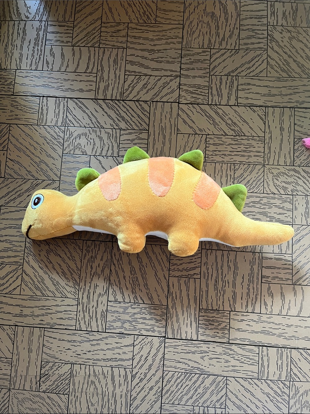 Yellow & Green Plush Stegosaurus Toy